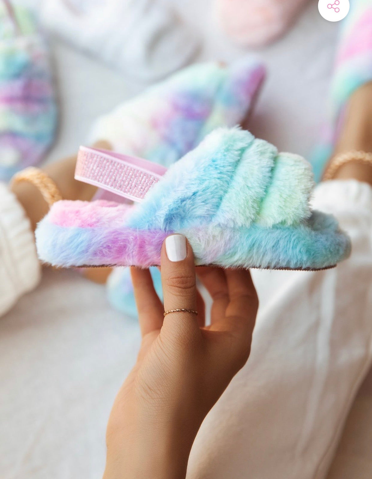 Cotton Candy Kids fuzzy Slides