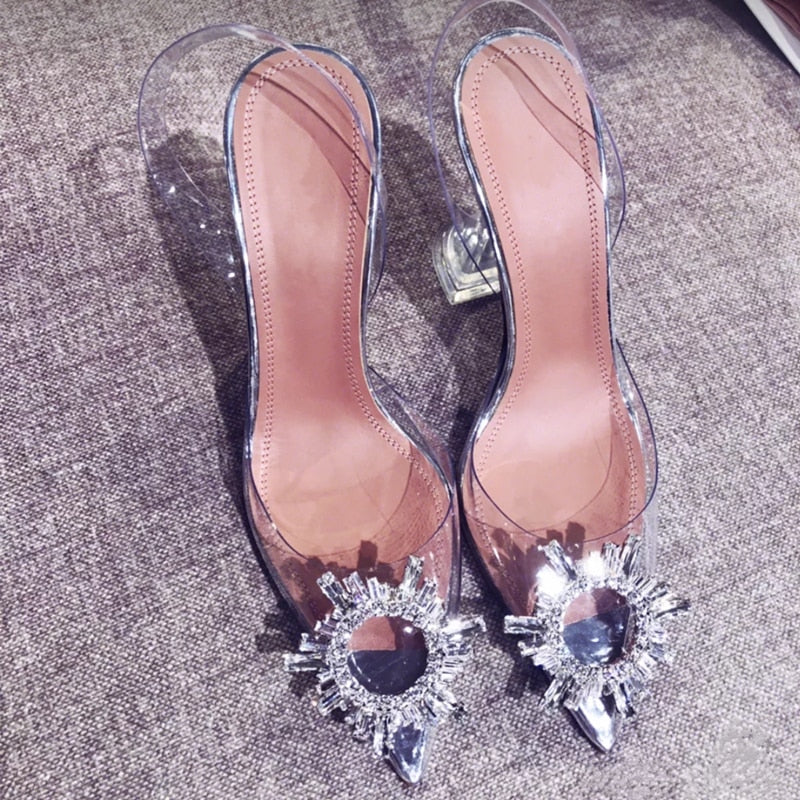 Cinderella Crystal Clear Slingback Pumps