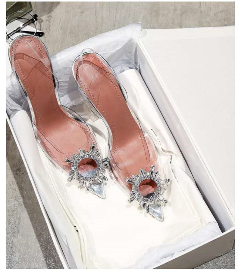 Cinderella Crystal Clear Slingback Pumps